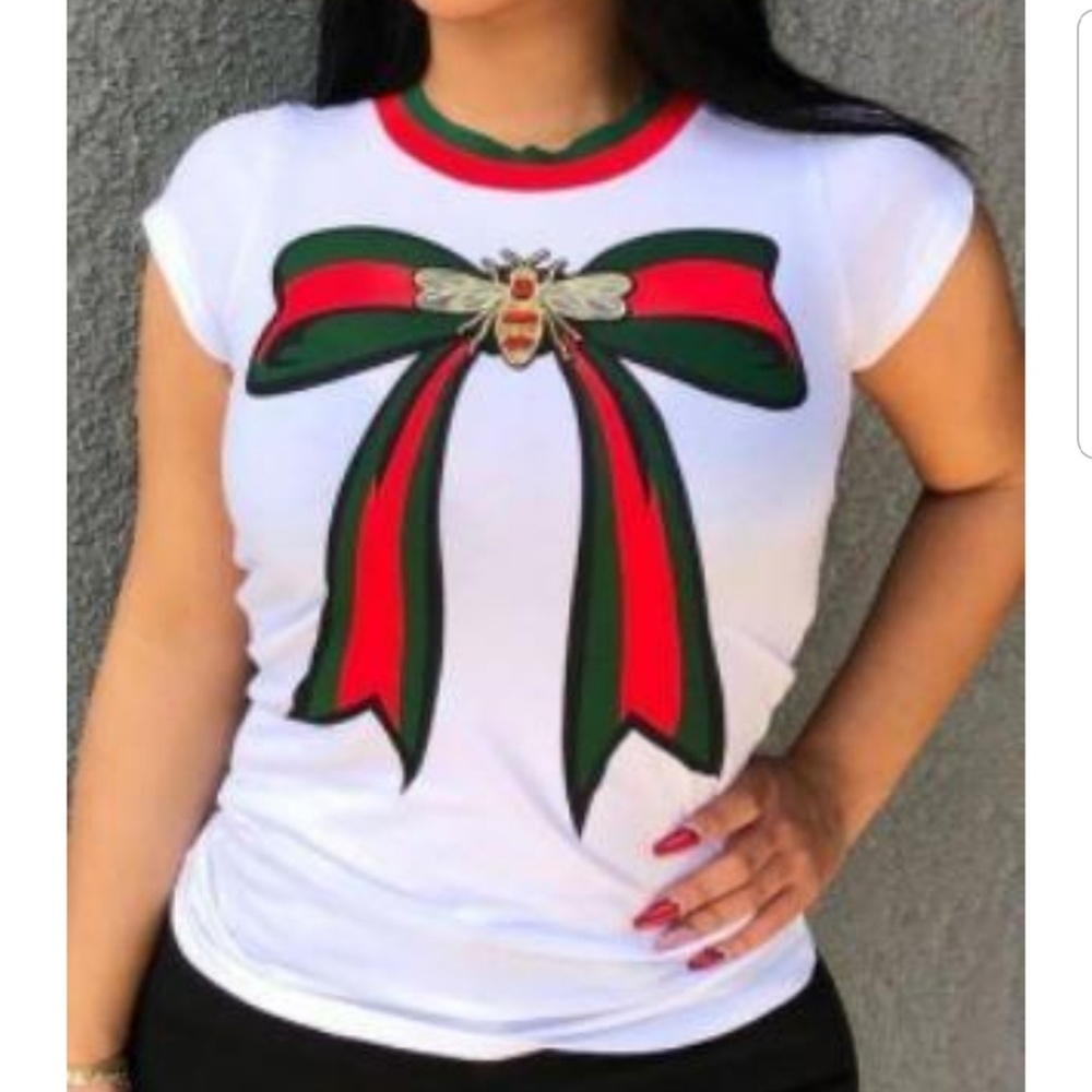 HP🎉🎉🎉NWT Bow Tie Bee Print T-Shirt